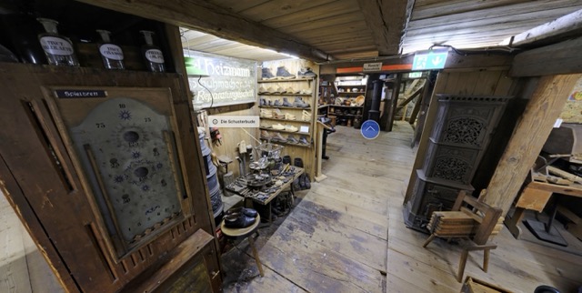 Ausstellungsraum zum historischen Schusterhandwerk